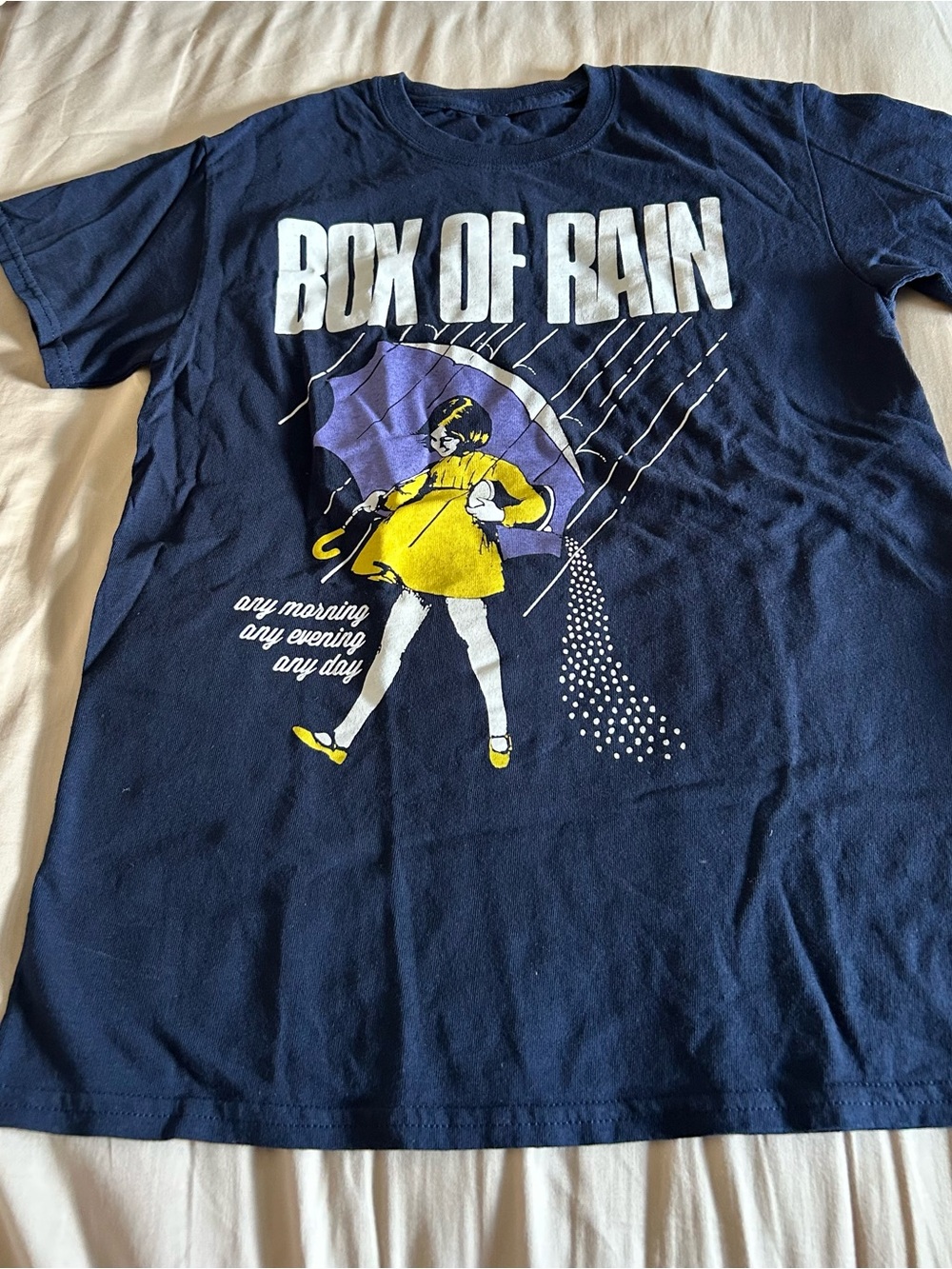 Grateful Dead box of rain navy blue tshirt small